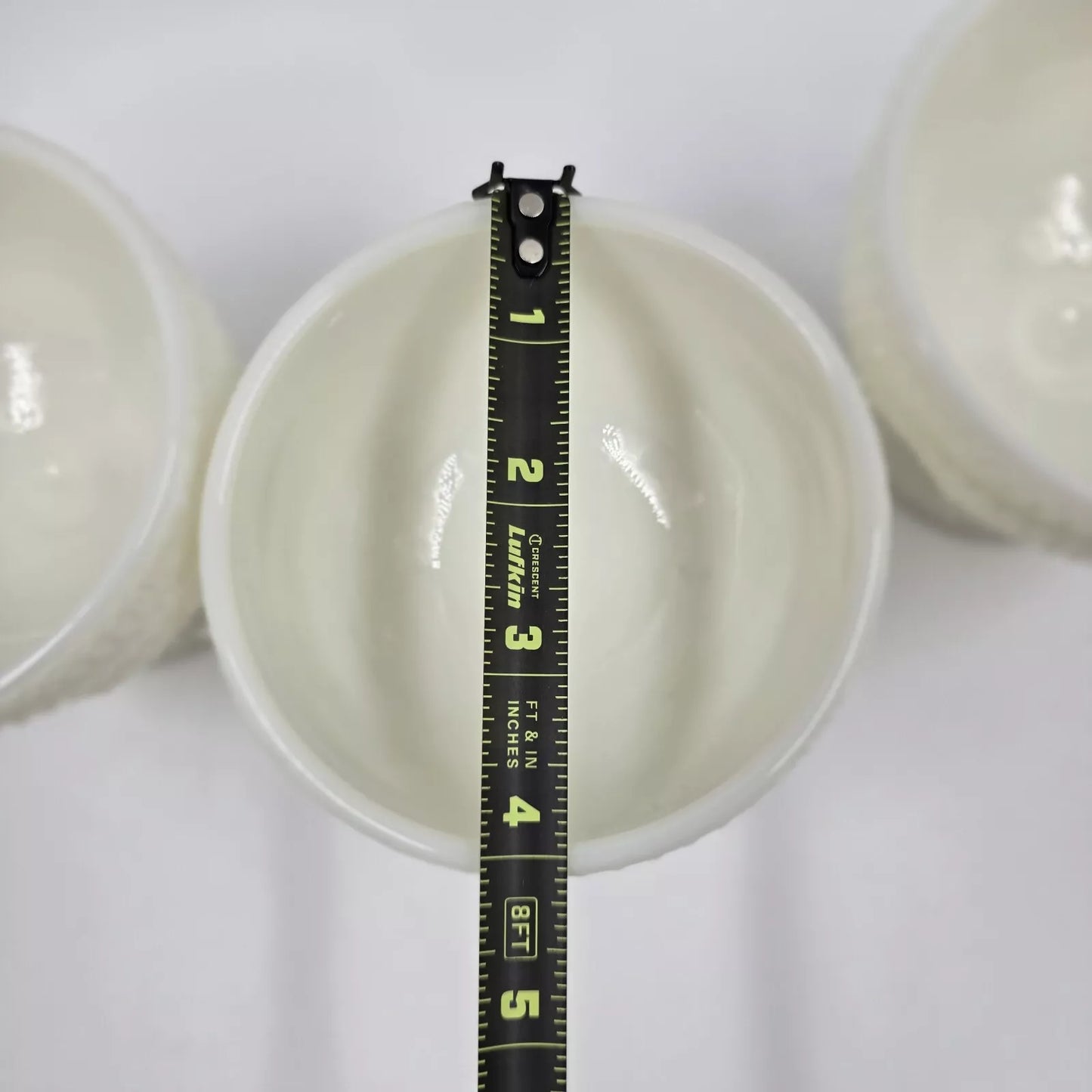 Pioneer Woman Adeline Snow Sundae Cup Bowl Milk Glass New Set of 3