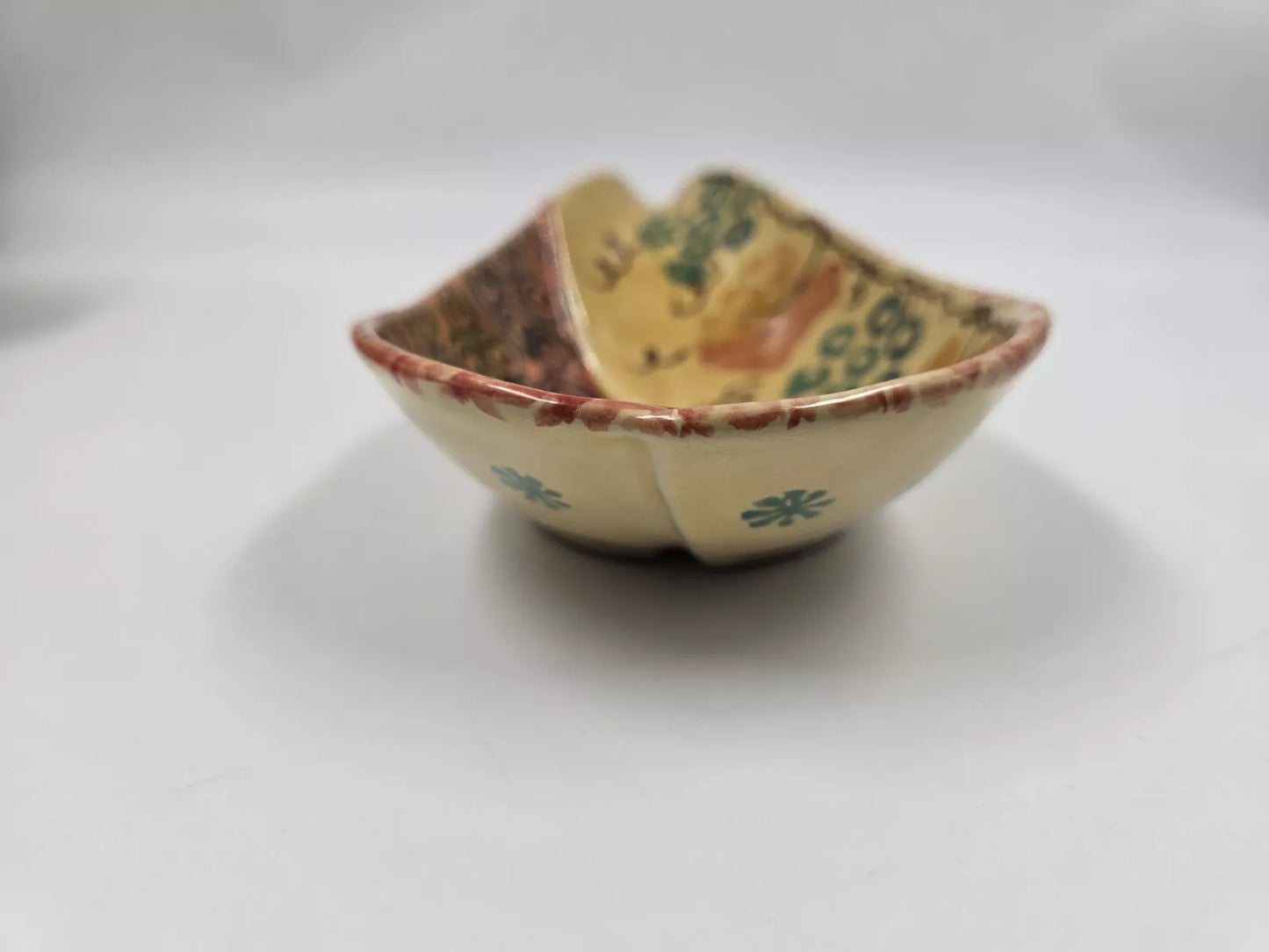 Spoon Rest, Made in Italy, Deep For Ladles Floral/Swirl Pattern