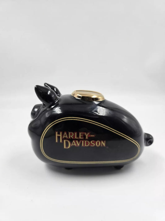 Harley Davidson Hog Gas Tank Piggy Bank 2002 Gold Slot Red & Gold Trim 6.5 In