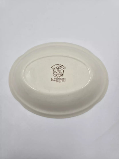 Johnson Bros. England Windsor Ware Dover Brown 9 Inch Oval Vegetable Bowl