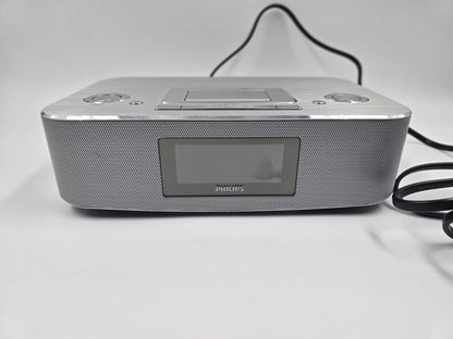 Philips DC291/37 Docking Station iPhone iPod iPad Radio Tuner MP3 Link Alarm EUC
