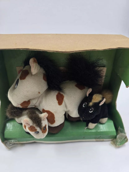Vintage Pound Puppies Pound Ponies Set of 3 Galoob 1997 With Adoption Papers