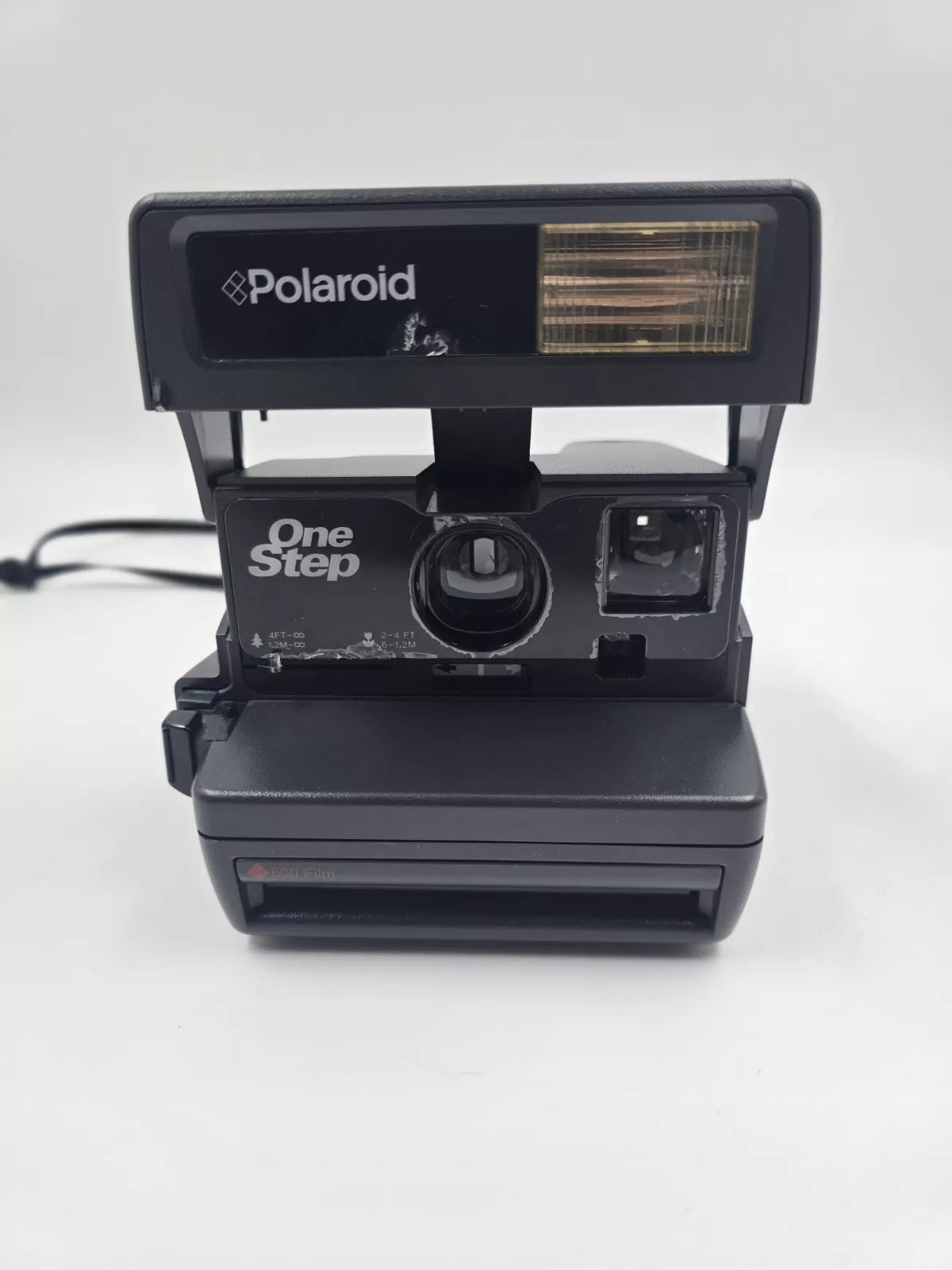 Polaroid One Step Close-Up 600 Instant Film Camera With Strap Working Flash Vtg