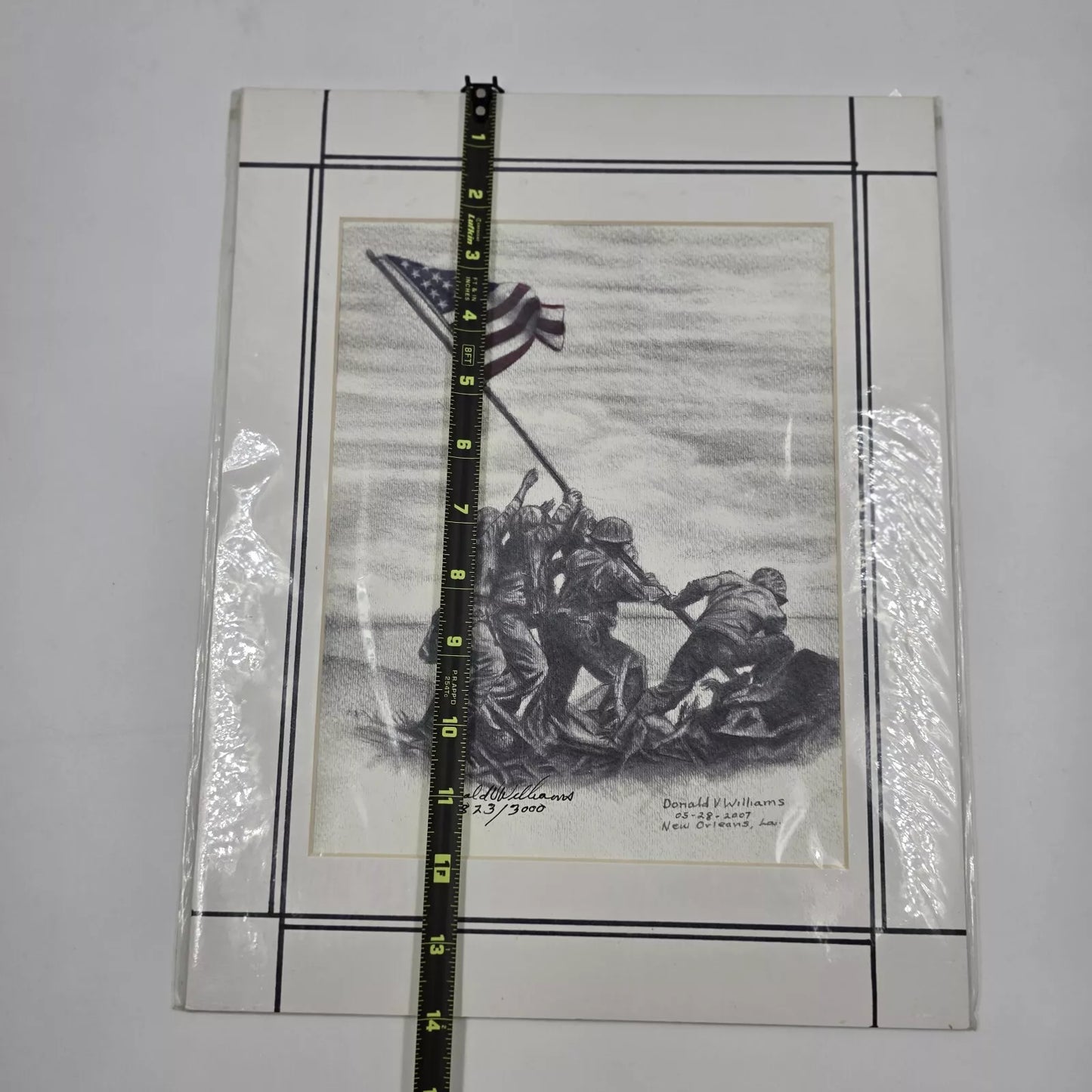 Vintage Donald V. Williams Signed, Limited Edition "Iwo Jima" Art Print