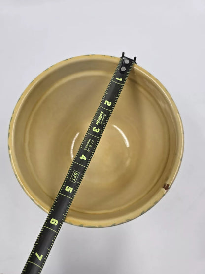 Vintage Italica Ars Hand Painted Italy Planter Pot Floral Yellow