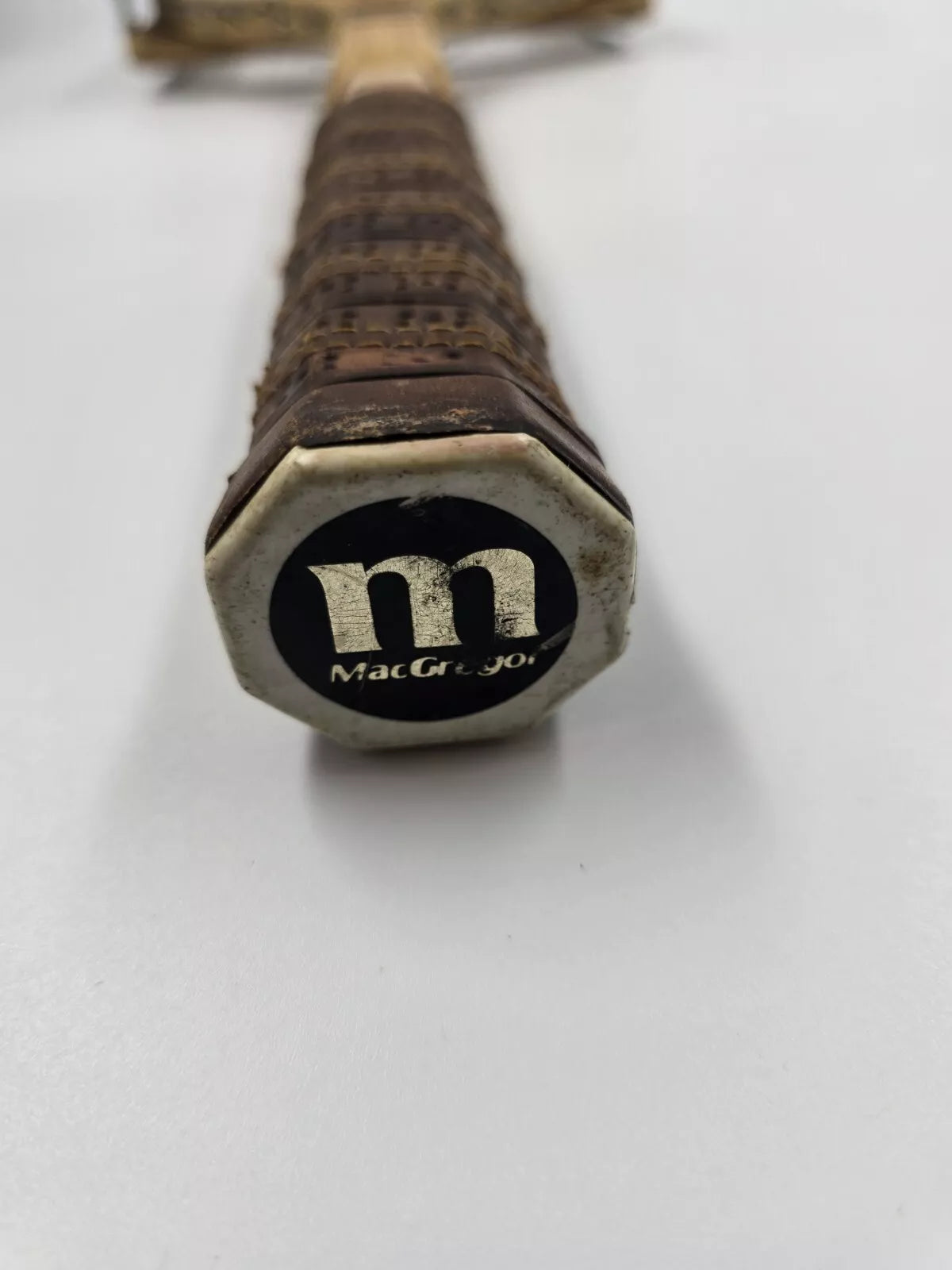 VINTAGE MACGREGOR "FLEETWOOD" WOODEN TENNIS RACQUET. With Dunlop Protector