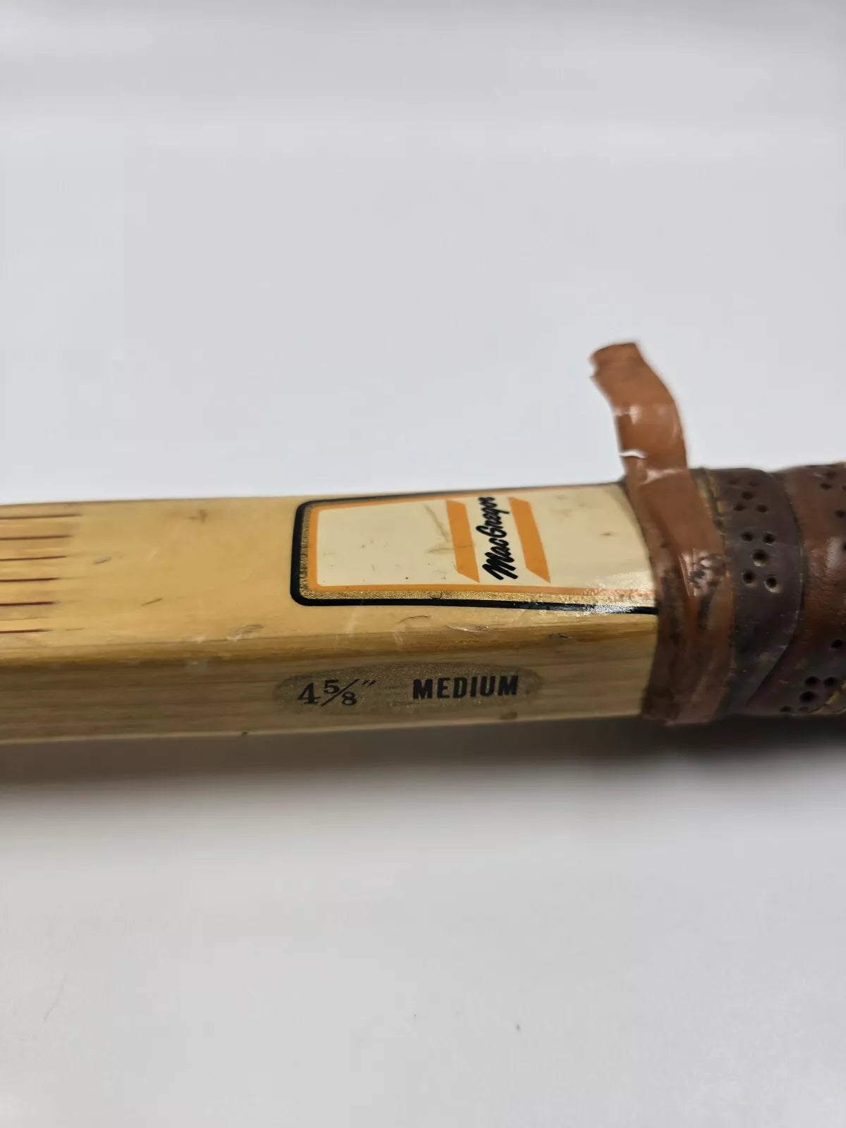 VINTAGE MACGREGOR "FLEETWOOD" WOODEN TENNIS RACQUET. With Dunlop Protector
