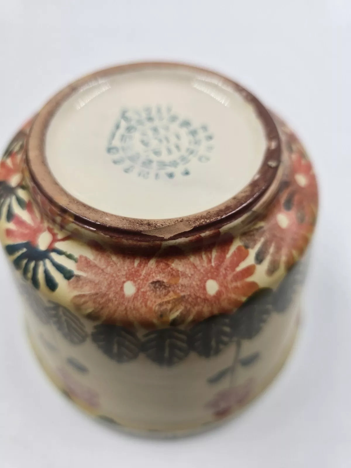 Vintage Italica Ars Hand Painted Italy Planter Pot Floral Yellow