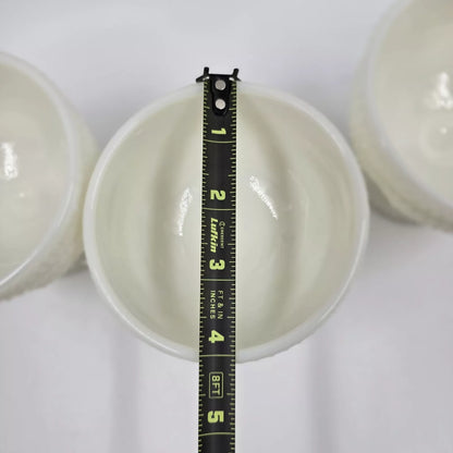 Pioneer Woman Adeline Snow Sundae Cup Bowl Milk Glass New Set of 3