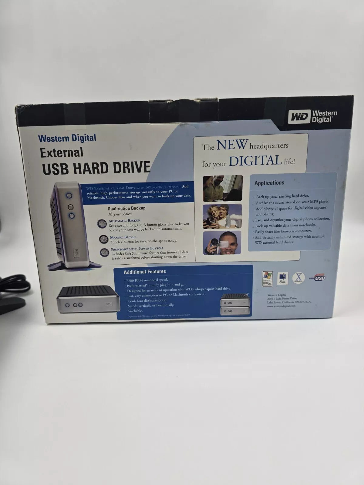 Western digital external usb hard drive 80 gb wd800b015-RNN
