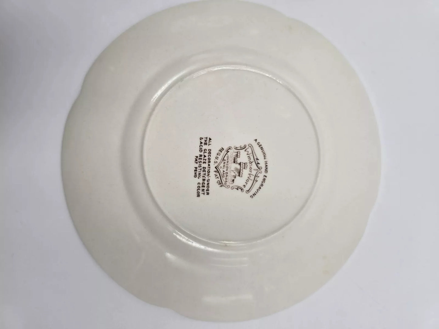 Johnson Bros. England Windsor Ware Dover Brown 6 3/8 Inch Bread and Butter Plate