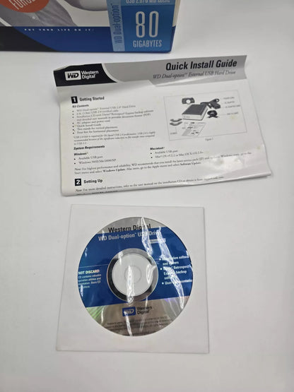 Western digital external usb hard drive 80 gb wd800b015-RNN