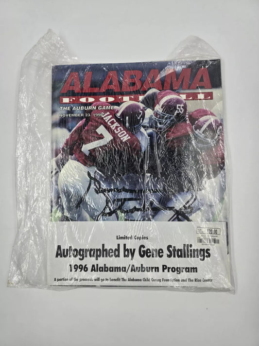 1996 NOV 23 UNIVERSITY OF ALABAMA VS AUBURN UNIVERSITY FOOTBALL PROGRAM-ST 4137P