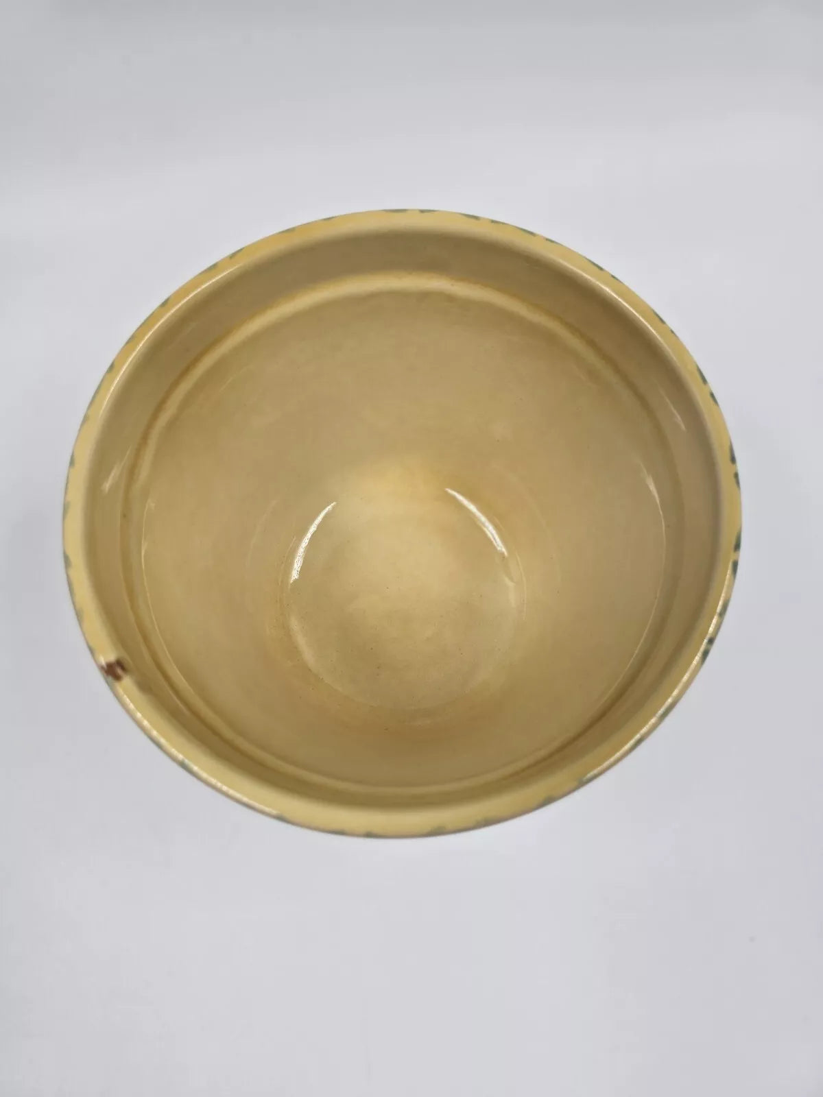 Vintage Italica Ars Hand Painted Italy Planter Pot Floral Yellow