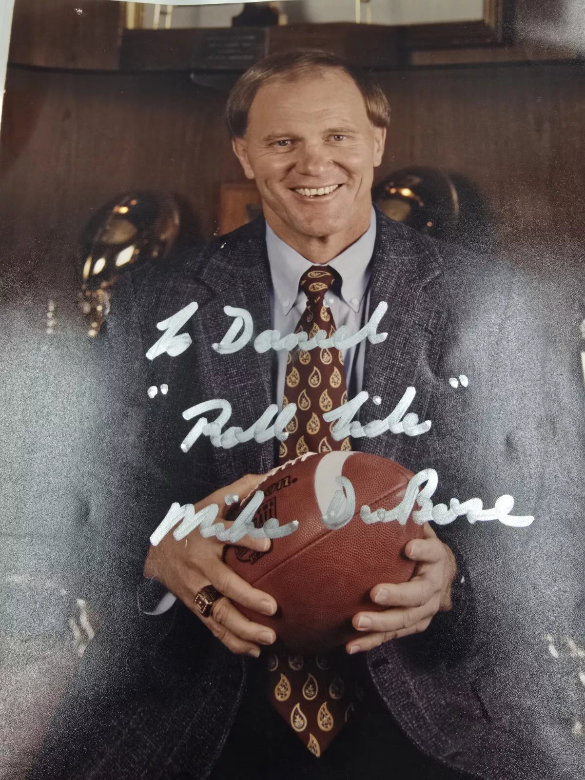 Mike Dubose University of Alabama Coach Signed 8x10