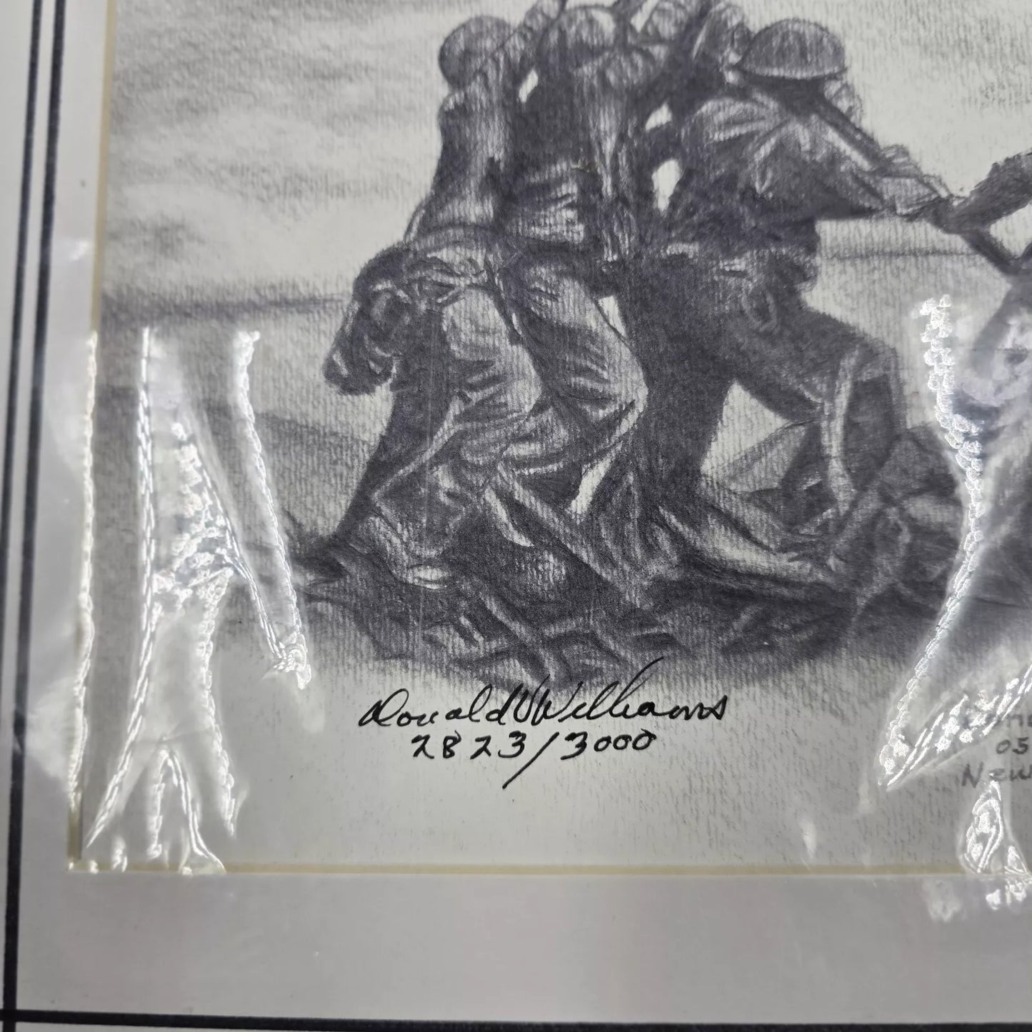 Vintage Donald V. Williams Signed, Limited Edition "Iwo Jima" Art Print