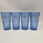 4 SET ROYAL BLUE FROSTED PLASTIC PEPSI-COLA CUPS 16 OZ RESTAURANT STYLE