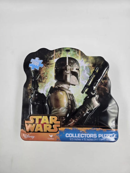 STAR WARS DISNEY 1000 piece BOBA FETT JIGSAW COLLECTORS PUZZLE IN TIN