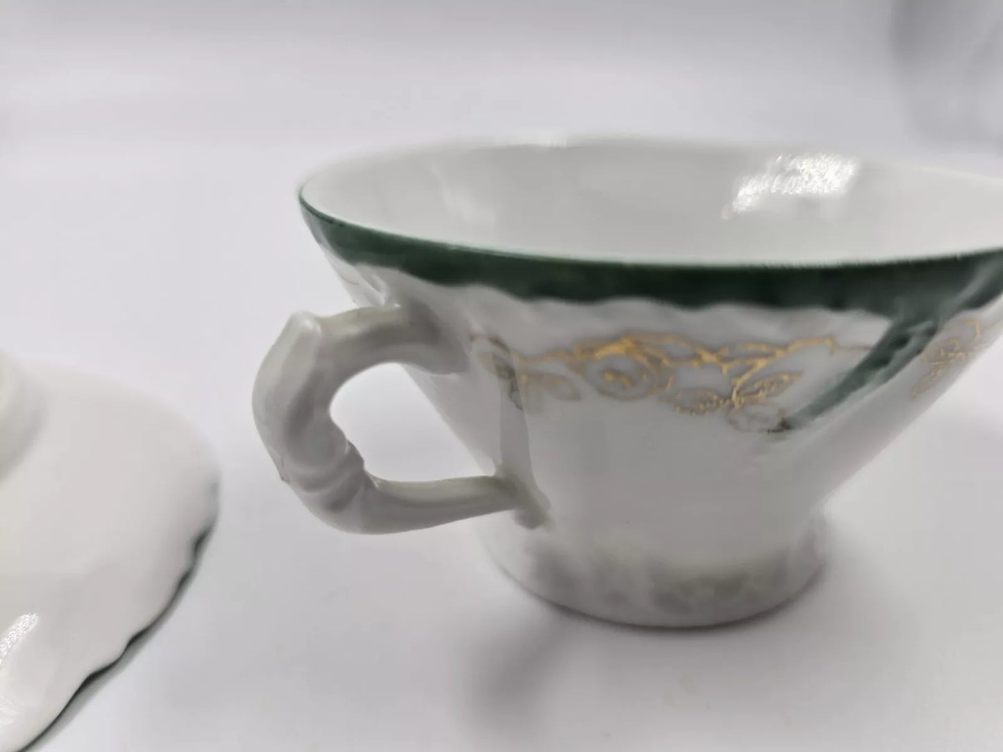 Weimar Germany Gold Leaf Teacup and Saucer