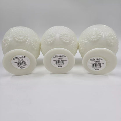 Pioneer Woman Adeline Snow Sundae Cup Bowl Milk Glass New Set of 3