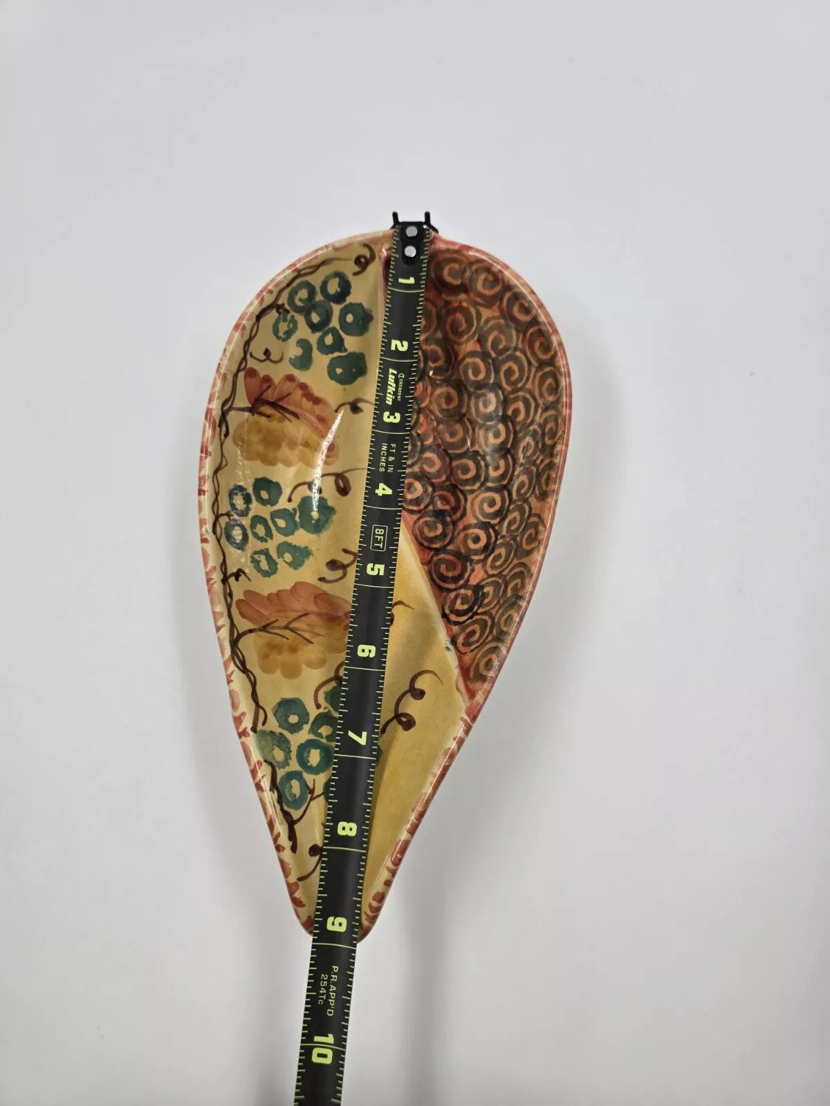 Spoon Rest, Made in Italy, Deep For Ladles Floral/Swirl Pattern