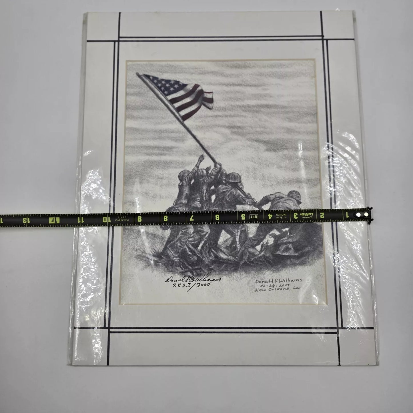 Vintage Donald V. Williams Signed, Limited Edition "Iwo Jima" Art Print