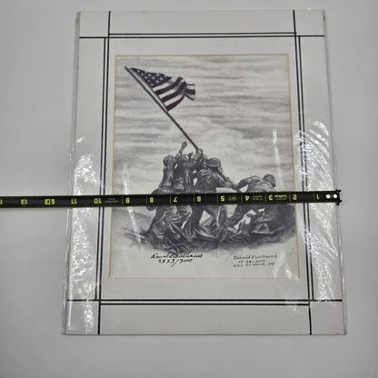 Vintage Donald V. Williams Signed, Limited Edition "Iwo Jima" Art Print